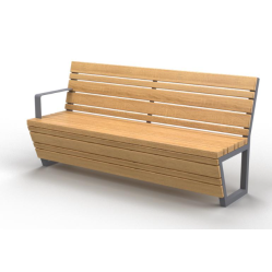 Скамейка уличная парковая в стиле лофт размер 875х655х1800 мм