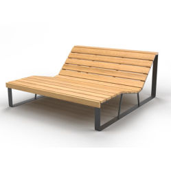 Лава уличная парковый шезлонг в стиле лофт размер 795х1700х1825 мм