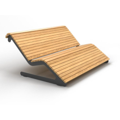 Шезлонг парковый в стиле лофт размер 925х1600х2000 мм