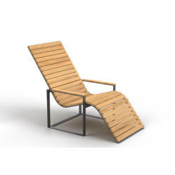 Шезлонг парковий в стилі лофт розмір 900х650х1200 мм