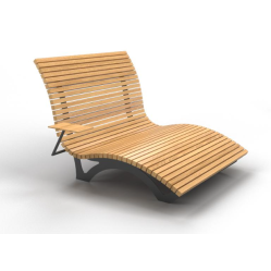 Шезлонг парковий в стилі лофт розмір 1175х15500х1400 мм