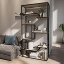 Стеллаж на 8 полочек в гостиную Korob Loft цвет дуб сомона (1600х800х300)