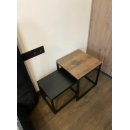 Набор из двух столиков из ламинированного ДСП в стиле лофт размер 450х400х400 мм и 350х400х300 мм