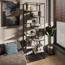 Стеллаж Delikat для офиса и дома Korob Loft (2000x700x400) Шамони светлый