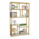 Стеллаж книжный в стиле Loft (1800х1000х300) Цвет золото матовое