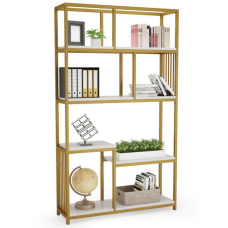 Стеллаж книжный в стиле Loft (1800х1000х300) Цвет золото матовое