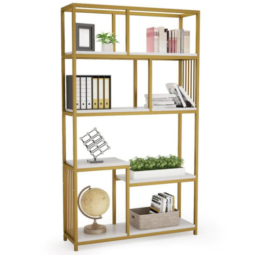 Стеллаж книжный в стиле Loft (1800х1000х300) Цвет золото матовое
