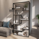 Стеллаж на 8 полочек в гостиную Korob Loft цвет шамони светлый (1600х800х300)