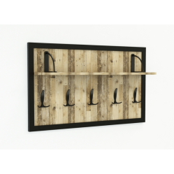 Стильна вішалка для верхнього одягу з гачками в лофт стилі з ЛДСП розмір 580х660х200 мм