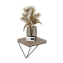 Настінна полиця дизайнерська з ЛДСП у стилі лофт колір дуб шамоні темний 200х200х200 мм