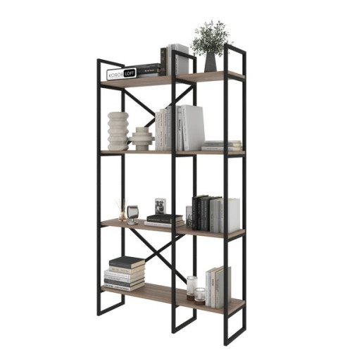 Стеллаж для книг в стиле Loft размер (1800х1000х300) шамони темный
