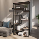 Стеллаж на 8 полочек в гостиную Korob Loft цвет шамони темный (1600х800х300)