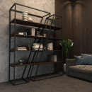 Стеллаж дизайнерский Duo Korob Loft (1800х1500х400) для квартиры и офиса ( венге )