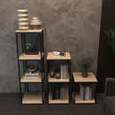 Стеллаж из трех частей для дома и офиса универсальный (1500х1300х450) цвет (дуб сомона)