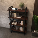 Стеллаж Loft на 4 полочки (1370х900х400) для дома и офиса (венге)