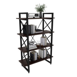 Стеллаж Loft на 4 полочки (1370х900х400) для дома и офиса (венге)