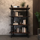 Стеллаж Loft на 4 полочки (1370х900х400) для дома и офиса (венге)
