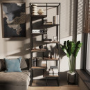Стеллаж Delikat для офиса и дома Korob Loft (2000x700x400) Шамони темный