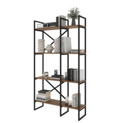 Стеллаж для книг в стиле Loft размер (1800х1000х300) родос темный