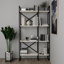 Стеллаж для книг в стиле Loft размер (1800х1000х300) родос темный