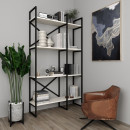 Стеллаж для книг в стиле Loft размер (1800х1000х300) родос темный