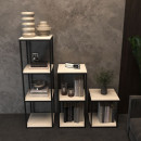 Стеллаж из трех частей для дома и офиса универсальный (1500х1300х450) цвет (шамони светлый)