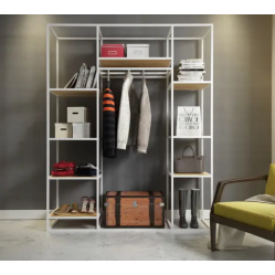 Передпокій з ламінованого ДСП для одягу та взуття у стилі лофт розмір 2000х1600х500 мм