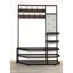 Передпокій з ламінованого ДСП для одягу та взуття в стилі лофт розмір 2000х1400х300 мм