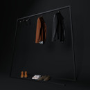 Напольная рейл-стойка для одежды в стиле Loft XL 1800x1800x600