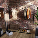 Напольная рейл-стойка для одежды в стиле Loft XL 1800x1800x600