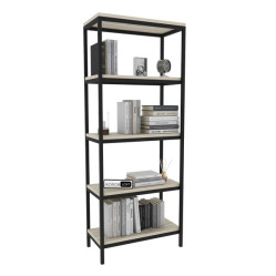  Стеллаж для офиса и дома на 5 полочек в стиле лофт из ЛДСП размер 1500х600х300 мм