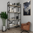 Стеллаж для книг в стиле Loft размер (1800х1000х300) дуб сомона