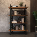 Стеллаж Loft на 4 полочки (1370х900х400) для дома и офиса ( родос темный )