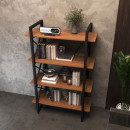 Стеллаж Loft на 4 полочки (1370х900х400) для дома и офиса ( родос темный )