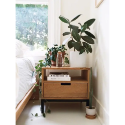 Тумба на ніжках з закритою полицею з ламінованого ДСП у стилі лофт розмір 500х500х400 мм