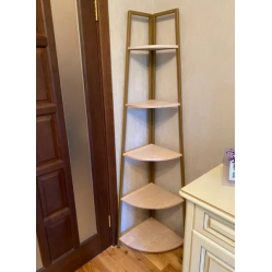 Кутовий стелаж на 5 полиць з ЛДСП у стилі лофт розмір 1800х400 мм