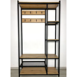 Прихожая из ламинированного ДСП для одежды и обуви в стиле лофт размер 2000х1100х350 мм