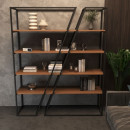 Стеллаж дизайнерский Duo Korob Loft для квартиры и офиса ( родос темный )