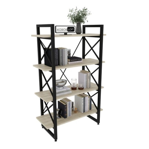 Стеллаж Loft на 4 полочки (1370х900х400) для дома и офиса ( дуб сомона )