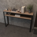 Консоль для комнаты и прихожей компактная в стиле Loft (цвет шамони темный) размер 900х450х450 мм