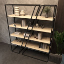 Стеллаж дизайнерский Duo Korob Loft для квартиры и офиса ( дуб сомона )