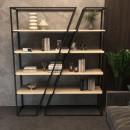 Стеллаж дизайнерский Duo Korob Loft для квартиры и офиса ( дуб сомона )