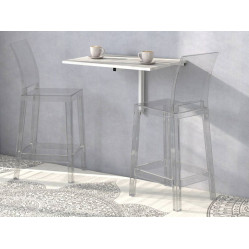 Відкидний настінний столик у стилі лофт з ЛДСП розмір 700х500 мм