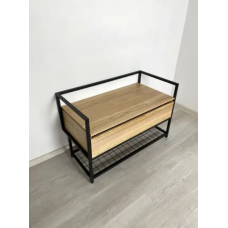 Банкетка с откидным ящиком под вещи из лдсп и металла (Размер 600х940х470) Артикул В10