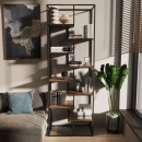 Стеллаж Delikat для офиса и дома Korob Loft (2000x700x400) Родос темный