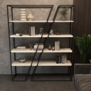 Стеллаж дизайнерский Duo Korob Loft для квартиры и офиса ( шамони светлый )