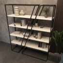 Стеллаж дизайнерский Duo Korob Loft для квартиры и офиса ( шамони светлый )