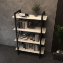 Стеллаж Loft на 4 полочки (1370х900х400) для дома и офиса ( шамони светлый )