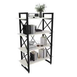 Стеллаж Loft на 4 полочки (1370х900х400) для дома и офиса ( шамони светлый )