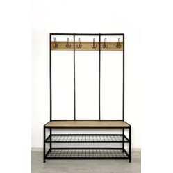 Прихожая с ЛДСП для одежды и обуви в стиле лофт размер 1900х1200х300 мм